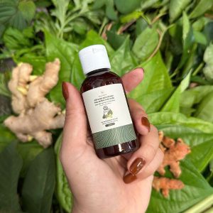 Natural ingredients of feminine wash – betel leaf, turmeric, aloe vera, lemongrass