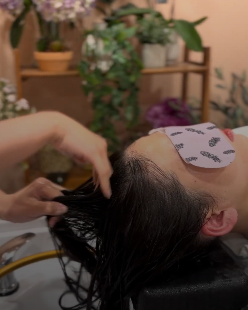 Head spa scalp massage for relaxation
