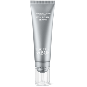 Babor Itch Relief Serum in dropper bottle, soothing care for irritated skin.